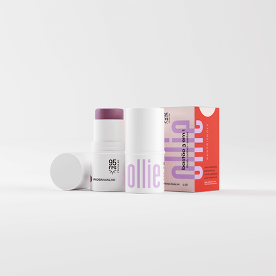 Bastão 3 em 1 Blush, Batom e Sombra FPS 95 Experimente o Blush Stick da Ollie. FPS 95, FPUVA 40, vitamina C e em cinco cores lindas e textura aveludada. Experimente praticidade com o Bastão 3 em 1 Ollie.